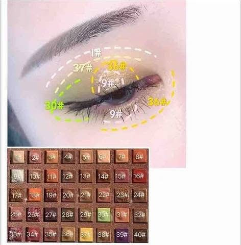 Palette Fards à Paupières Ultra Brillante – 40 Couleurs Pigmentées