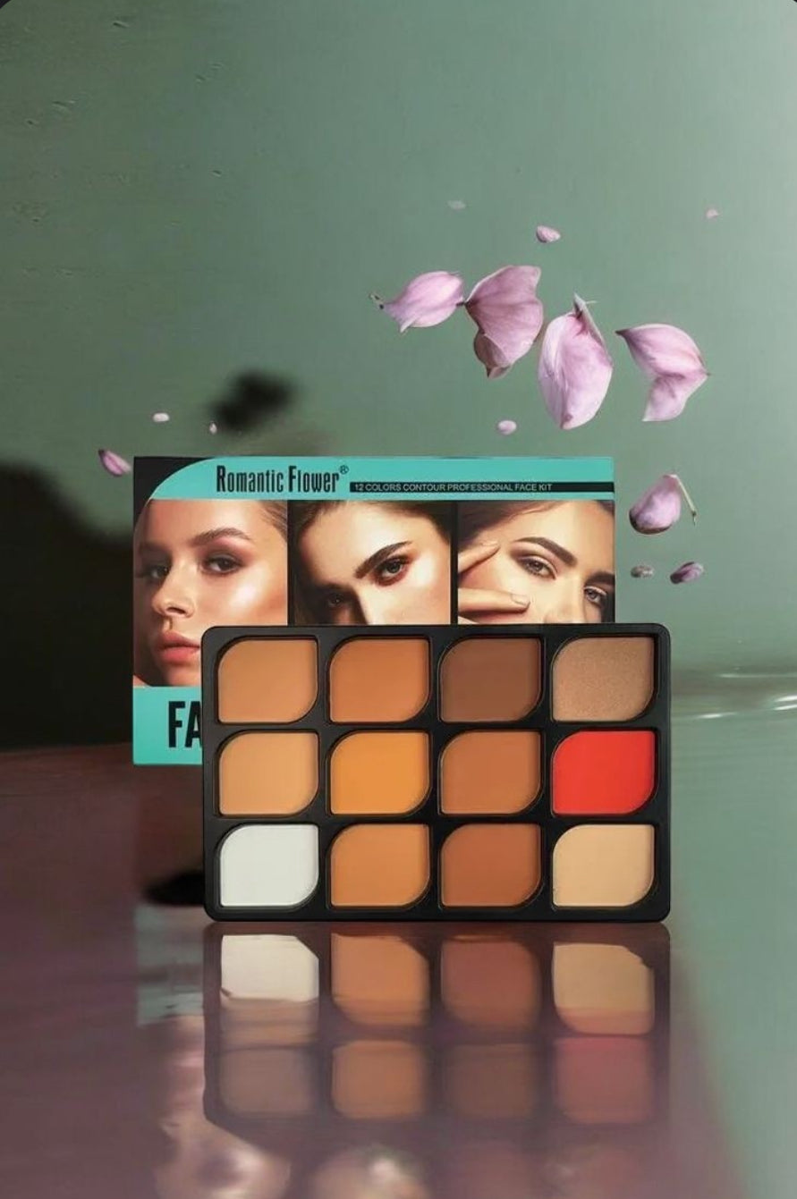 Palette Contour "Romantic Flower" – 12 Teintes Professionnelles