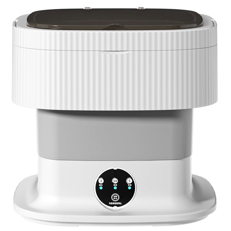 Disponible sur Amazon:-https://www.amazon.ca/dp/B0DP7YYJGD  Mini machine à laver portable de 10 L, mini machine à laver portable pliable, petite machine à laver portable utilisée pour les sous-vêtements de voyage Gris